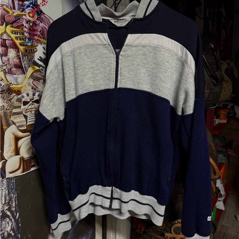 Christian Dior Fullzip Spellout Logo Sweater Men’s Medium